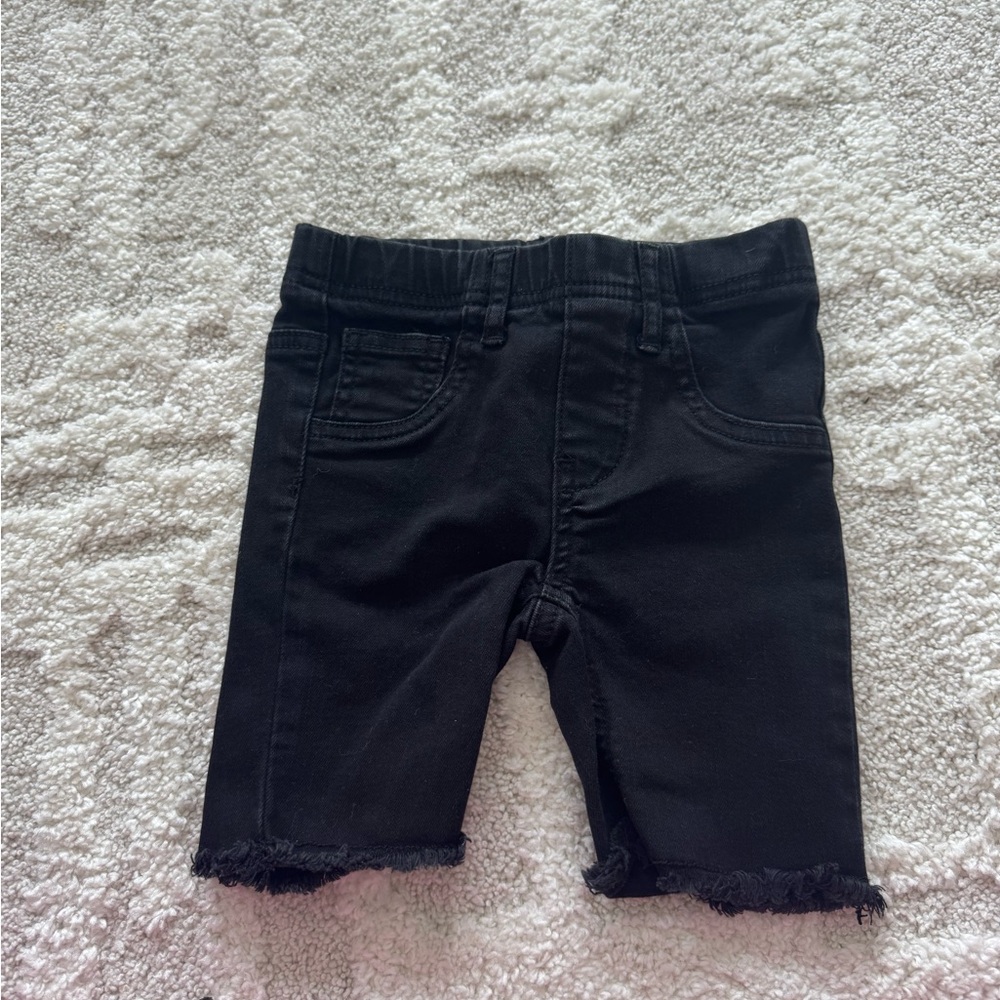 Lenox James black denim shorts